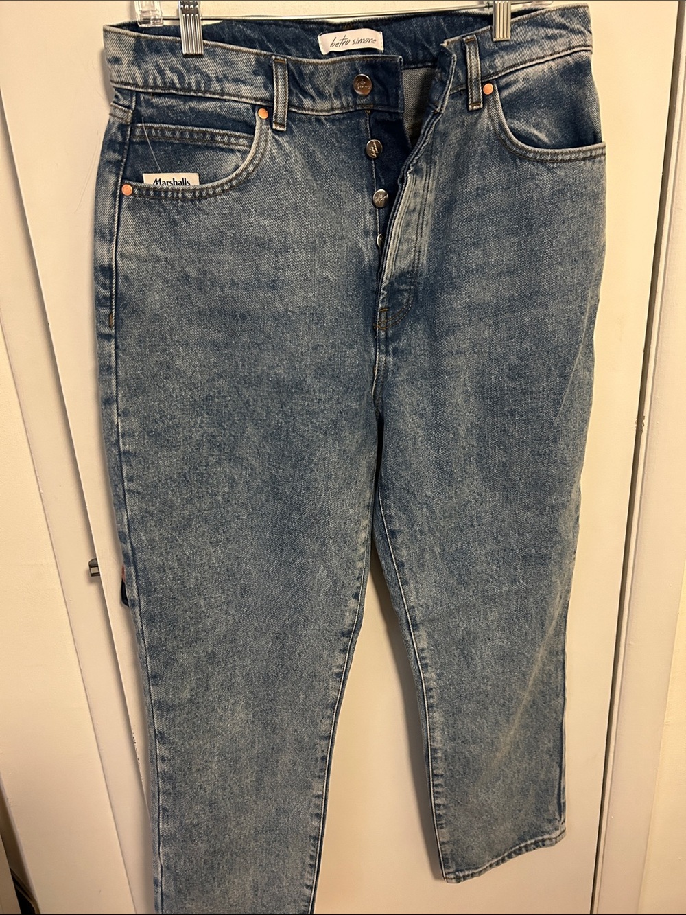 High-Rise Button-Fly Women’s Jeans in Faded Blue
